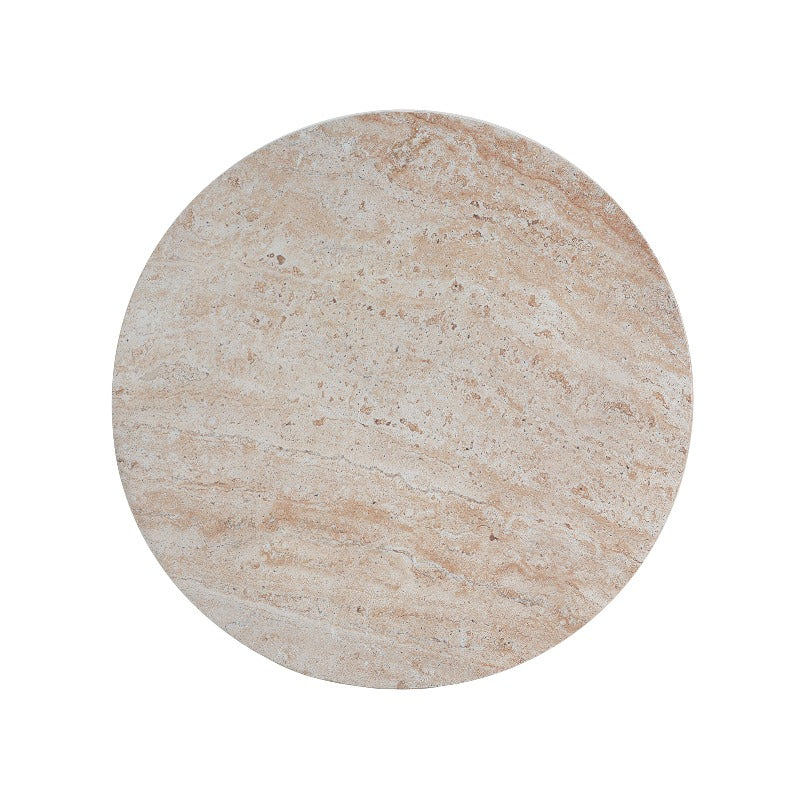 Outdoor\u002FIndoor Lightweight Concrete Modern End Table for Living Room | Travertine End, Mid-century Modern Style, Leg Base, ≥27 Inches Height, ≥3.2 Cubic Feet Storage Capacity