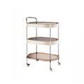 A Three-Tier Movable Oval Side Table, a Multifunctional Coffee Table, a Light Luxury Sofa Side Table, a Easy Cart Storage Rack, a Bedside Table, Suitable for Living Rooms, Bedrooms, Outdoor Patios, And Offices