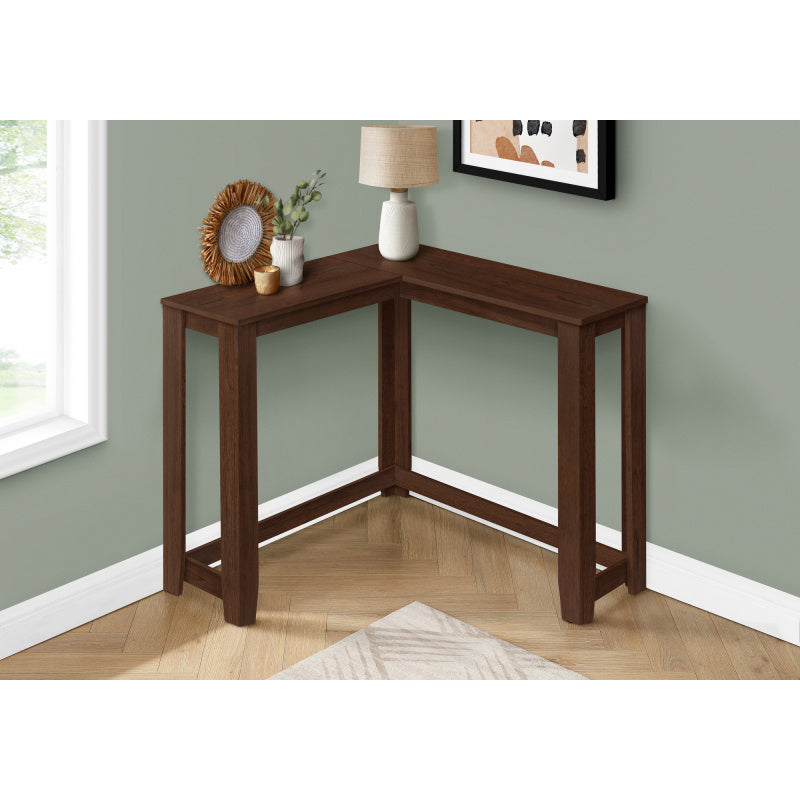 Accent Table Console Entryway Narrow Corner Living Room Bedroom Brown Laminate Contemporary Modern Coffee Table;