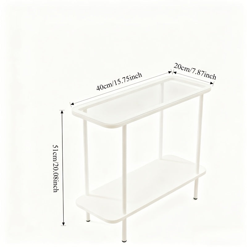 A Super Narrow Home Small Table, a Easy Side Table for The Sofa, an Ultra-Slim Bedside Cabinet for The Bedroom, And a Light Luxury Corner Shelf - Designed for Bedrooms, Living Rooms, Balconies, Offices, Kitchens, Bathrooms