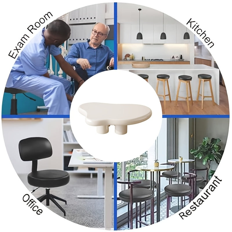 Modern White Cloud Tea Table - Unique Irregular Shape, 4-Leg Design for Living Room or Coffee Area, 35.82 Inches, Minimalist Style with Rounded Edges and Sleek Finish APPLE