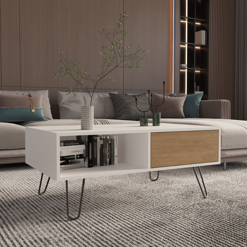 Ranlo Coffee Table with One Drawer And One Shelf