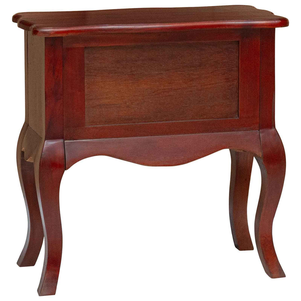 vidaXL Side Table with Drawer with Storage Brown Solid Mahogany Wood Accent