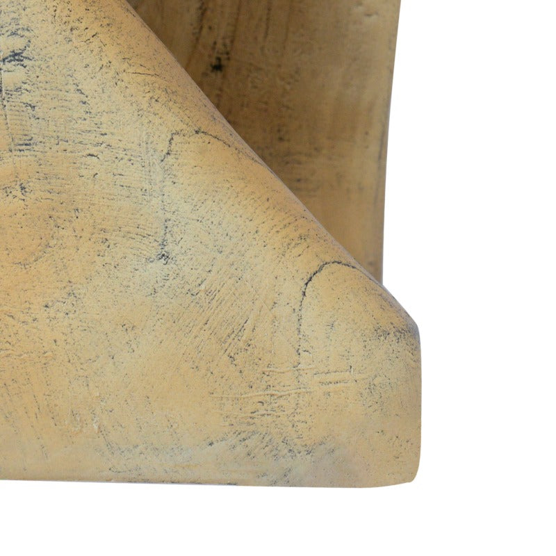 Modern Retro MGO Twist Shape Side Table - Non-Wood Durable Compact Bedside Table\u002FCend Table with Natural Texture, Easy Maintenance for Small Spaces, Living Room & - Ideal for Apartments, Studios, Dorms