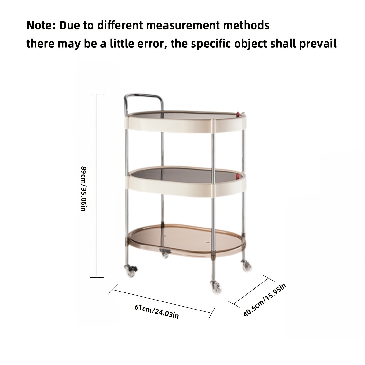A Three-Tier Movable Oval Side Table, a Multifunctional Coffee Table, a Light Luxury Sofa Side Table, a Easy Cart Storage Rack, a Bedside Table, Suitable for Living Rooms, Bedrooms, Outdoor Patios, And Offices